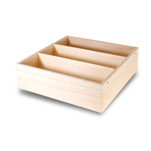 Tree Choice 10" x 10" x 3" Square 3 Partitioned Heavy Duty Tray/Charcuterie Board  (24 count/case)