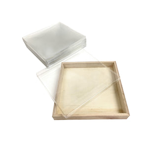 Tree Choice 4.7" x 4.7" Square Lid Clear View Window (25 count/case) - LIDS ONLY