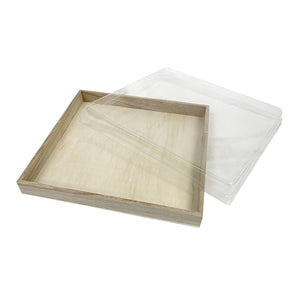 Tree Choice 9.4" x 9.4" Square Lid Clear View Window (25 count/case) - LIDS ONLY