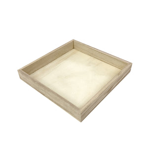 Tree Choice Napa Collection 7" x 7" x 1" Wooden Square Tray (24 count/case)