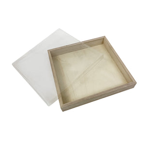 Tree Choice Napa Collection 5.9" x 5.9" x 1" Wooden Square Tray (24 count/case)