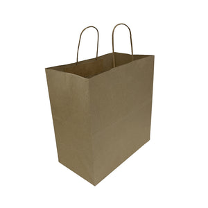 13" x 7" x 13" Natural Kraft Shopping Bag with Rope Handles (200 ct)