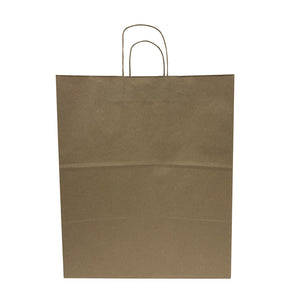 14" x 10" x 17" Natural Kraft Shopping Bag with Rope Handles (200 ct)