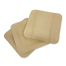 Load image into Gallery viewer, 9" Square Bamboo Plates - (200 count/case)
