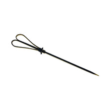 Load image into Gallery viewer, 6" Black Bamboo Heart Shaped Pick (1200 count/case)