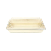 Load image into Gallery viewer, 3.9" x 7.8" Rectangle Fixed Sided Trays LIDS ONLY (200 count/case)