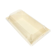 Load image into Gallery viewer, 3.9" x 7.8" Rectangle Fixed Sided Trays LIDS ONLY (200 count/case)