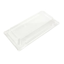 Load image into Gallery viewer, 3.9" x 7.8" Rectangle Fixed Sided Trays LIDS ONLY (200 count/case)