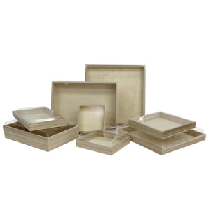 Tree Choice Napa Collection 11" x 8" x 2" Wooden Rectangular Tray (24 count/case)