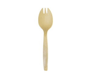 TreeChoice 5.5" Birch Spork - (20 packs of 100 - 2000 count/case)