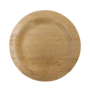 TreeChoice 7" Round Bamboo Plates - (50 packs of 8 - 400 count/case)