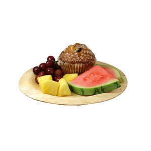 TreeChoice 9" Round Bamboo Plates - (50 packs of 8 - 400 count/case)