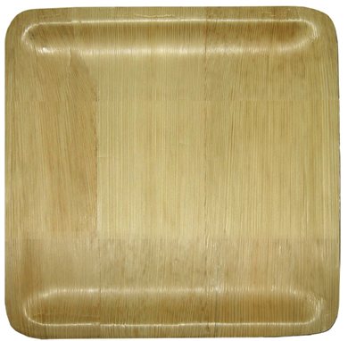 Bamboo Studio Disposable Bamboo Sheath Plates 10 Inch Square Party Pack (50 Pack of 4 - 200 count/case) Compostable and Biodegradable - Better than Plastic and Paper Plates