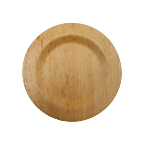 TreeChoice 6" Round Bamboo Plates - (16 packs of 25 - 400 count/case)