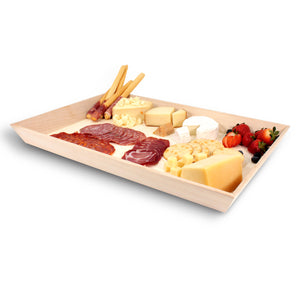 Tree Choice 18" x 12" x 2"  Oblong Trapezoid Heavy Duty Tray/Charcuterie Board (10 count/case)