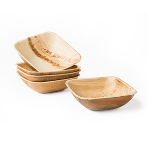 Tree Choice 4.5" Square Deep Palm Leaf Bowls 8 oz. (100 count)