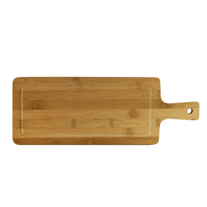 TreeChoice 14" x 6.3" x .4" Stripped Cutting Board with Handle (24 count/case)