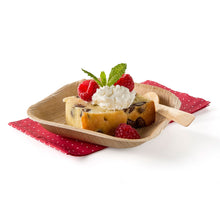 Load image into Gallery viewer, 5” Square Palm Leaf Plates, Disposable dessert plates