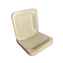 Load image into Gallery viewer, Tree Choice 4.5" Square Poplar Wood Plate (200 count/case)