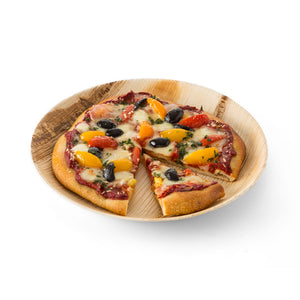 9” Round Palm Leaf Plates, Pizza Pasta Plate