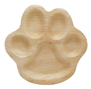 TreeChoice 10" Paw Print 5 Compartment Leaf Plates (100 count)