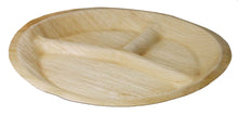 Load image into Gallery viewer, Tree Choice 11&quot; Round 3 Compartment Leaf Plates (100 count)