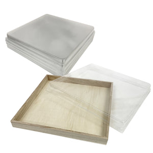 Tree Choice 10.6" x 10.6" Square Lid Clear View Window (25 count/case) - LIDS ONLY