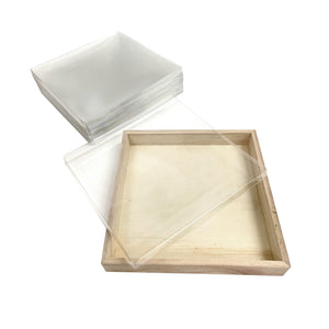 Tree Choice 5.9" x 5.9" Square Lid Clear View Window (25 count/case) - LIDS ONLY