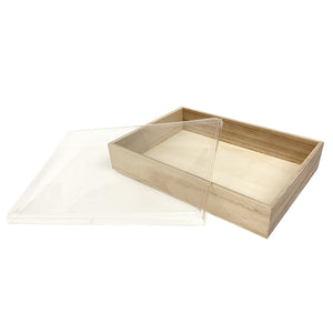 Tree Choice 11" x 7.8" Rectangular Lid Clear View Window (25 count/case) - LIDS ONLY