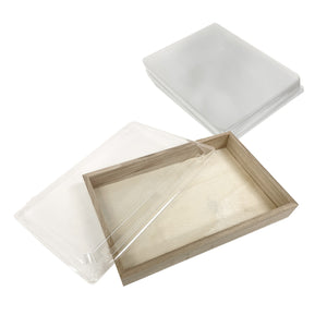 Tree Choice 8.4" x 5.7" Rectangular Lid Clear View Window (25 count/case) - LIDS ONLY