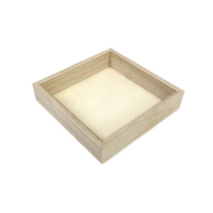Tree Choice Napa Collection 4.7" x 4.7" x 1" Wooden Square Tray (24 count/case)