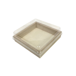 Tree Choice Napa Collection 4.7" x 4.7" x 1" Wooden Square Tray (24 count/case)