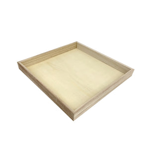 Tree Choice Napa Collection 9.4" x 9.4" x 1" Wooden Square Tray (24 count/case)