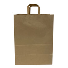 Load image into Gallery viewer, 13&quot; x 7&quot; x 17&quot; Natural Kraft Shopping Bag with Flat Handles (200 ct)
