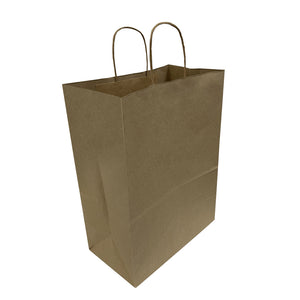 13" x 7" x 17" Natural Kraft Shopping Bag with Rope Handles (200 ct)