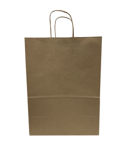 13" x 7" x 17" Natural Kraft Shopping Bag with Rope Handles (200 ct)