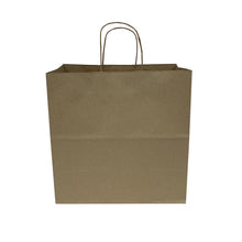 Load image into Gallery viewer, 13&quot; x 7&quot; x 13&quot; Natural Kraft Shopping Bag with Rope Handles (200 ct)