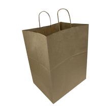 Load image into Gallery viewer, 14&quot; x 10&quot; x 17&quot; Natural Kraft Shopping Bag with Rope Handles (200 ct)