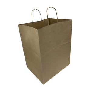 14" x 10" x 17" Natural Kraft Shopping Bag with Rope Handles (200 ct)