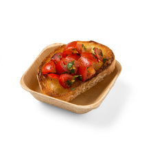 Load image into Gallery viewer, Small Square Single Bite, Sauce Disposable Leaf Bowl for fruits, olives, seafoods, breads and finger foods