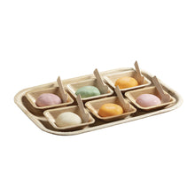 Load image into Gallery viewer, Tree Choice 9&quot; x 13&quot; Disposable Palm Leaf Rectangular Serving Tray and Platter | All Natural &amp; Biodegradable | Catering, Weddings and Parties | (100 Trays)